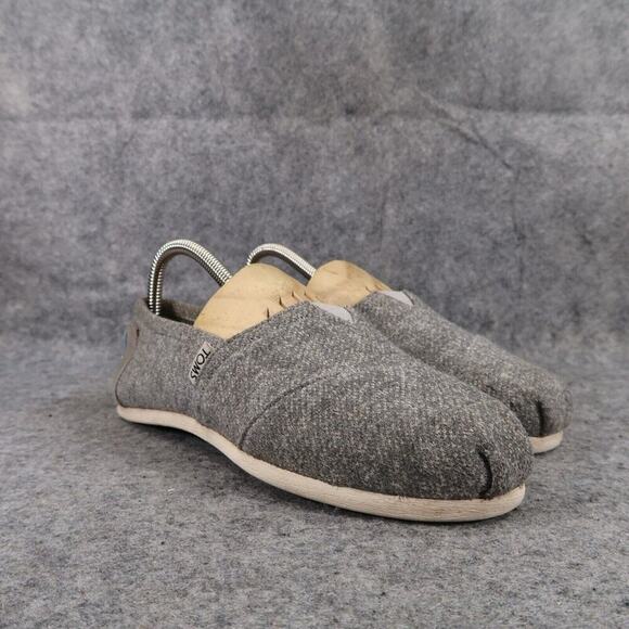 Toms Shoes Womens 7 Flats Slip On Loafer Casual Grey Alpargatas Comfort Classic - Picture 1 of 12
